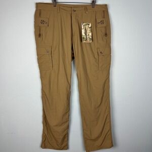 NEW Clothing Arts Adventure Traveler Cargo Hiking Pants Mens 40x34 Green Pockets